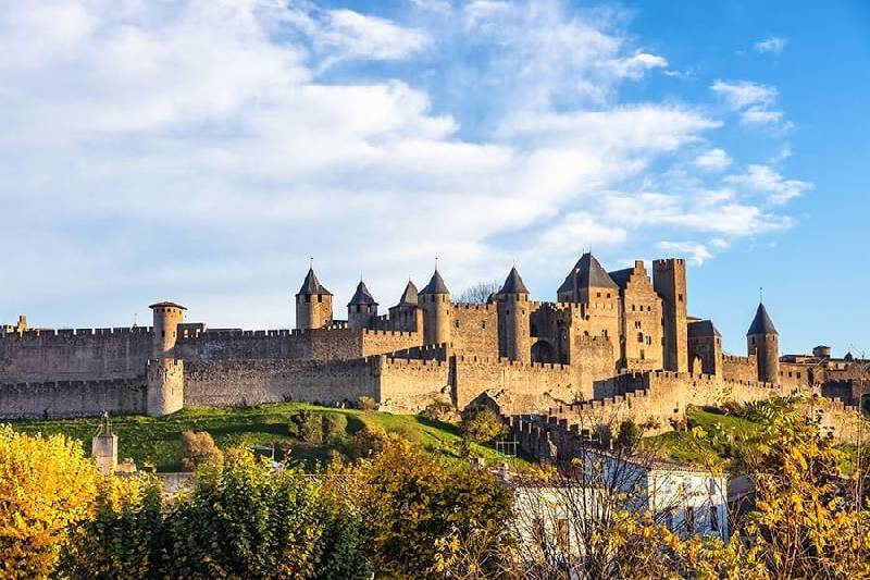 Cité de Carcassonne vue du pont neuf,Languedoc-Roussillon, Aude, Occitanie, France