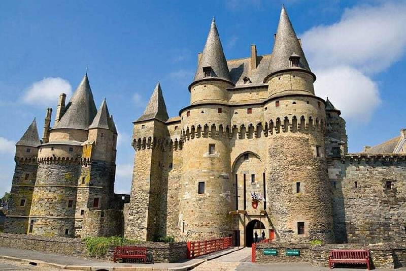 Château médiéval à Vitré, Bretagne, France